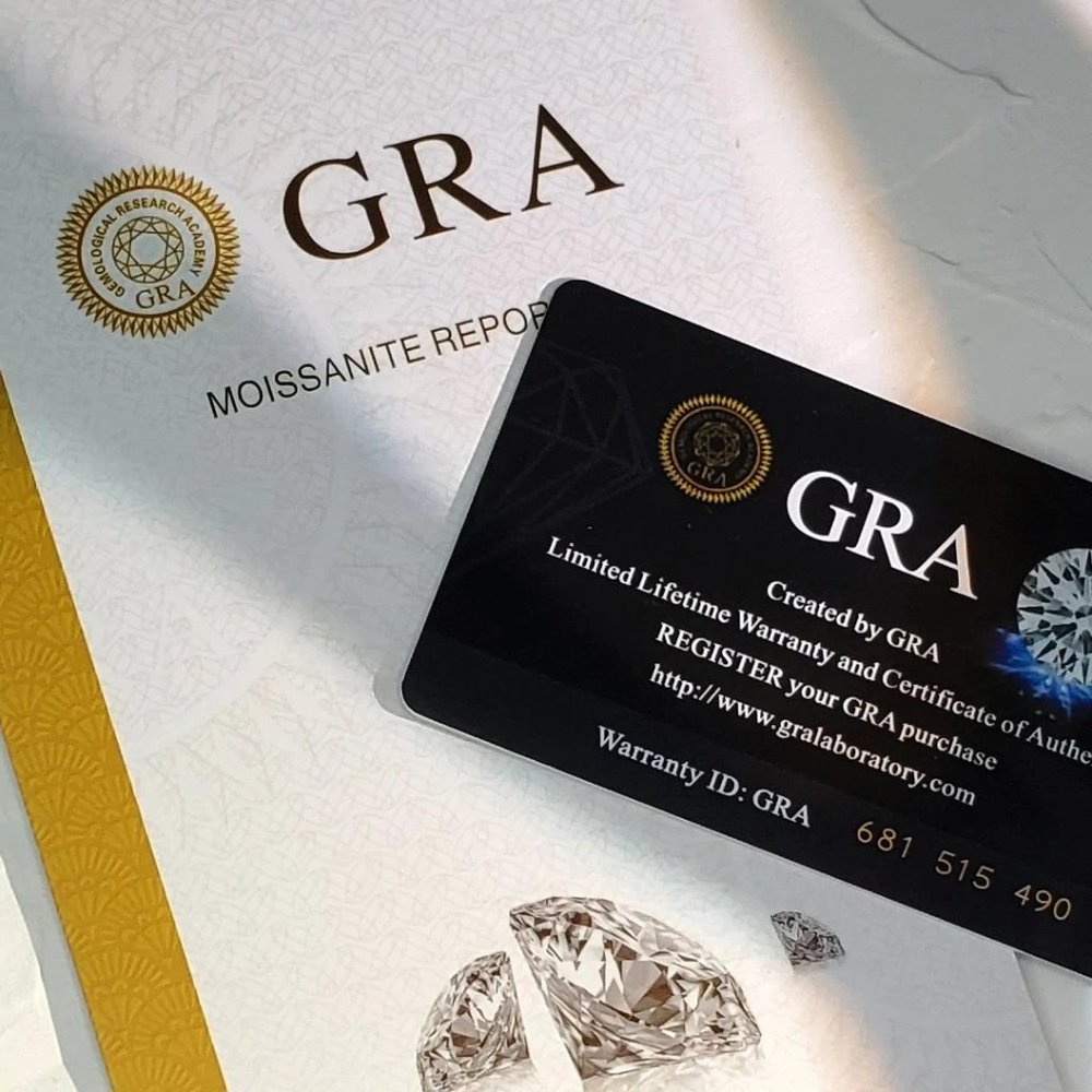 2-Carat tw Stud Earrings Tulip Style GRA Lab Certified D/VVS1 Round Moissanite - Picture 4 of 5